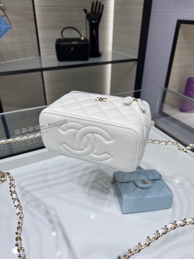 Chanel專櫃2022C新品內配小鏡子手提化妝小盒子 AP2199Y 香奈兒原廠皮小型收納盒女包 djc4890